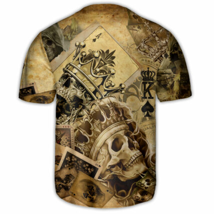 Skull Amazing Ace Gambling - Baseball Jersey - Owl Ohh - Owl Ohh