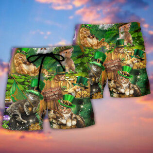 Irish Cat Happy St Patrick's Day - Beach Short - Owl Ohh - Owl Ohh