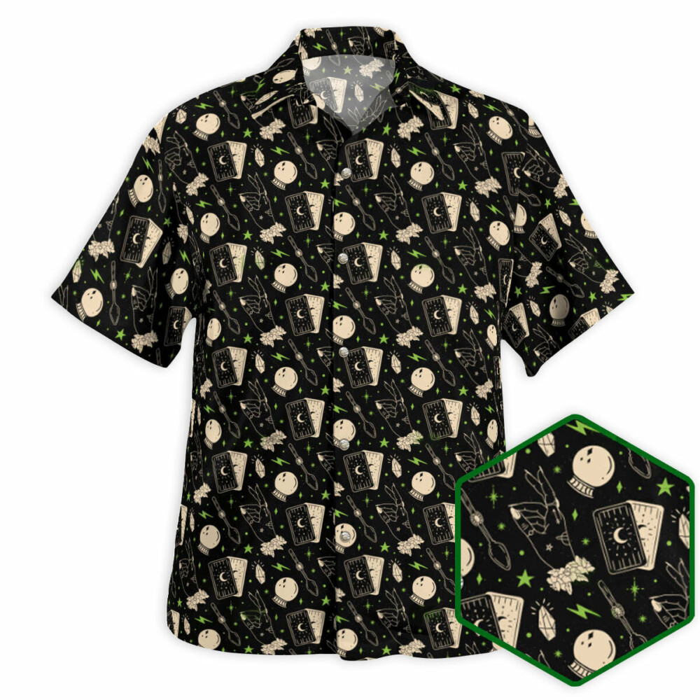 DnD Spell Tarot Pattern - Hawaiian Shirt - Owl Ohh - Owl Ohh