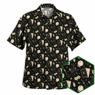 DnD Spell Tarot Pattern - Hawaiian Shirt - Owl Ohh - Owl Ohh