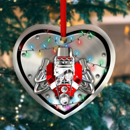 Hot Rod Christmas Metal And Light - Heart Ornament - Owl Ohh - Owl Ohh