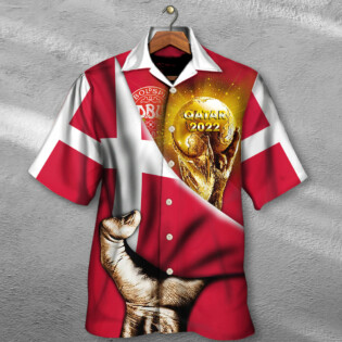 World Cup Qatar 2022 Denmark Will Be The Champion Flag Vintage - Hawaiian Shirt - Owl Ohh - Owl Ohh