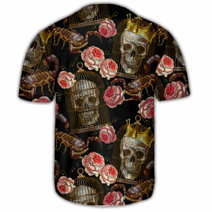 Skull And Scorpion - Baseball Jersey - Owl Ohh - Owl Ohh