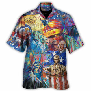 America My Patriotic Heart Beats Red White And Blue - Hawaiian Shirt - Owl Ohh - Owl Ohh