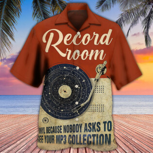 Music Retro Record Room Personalized - Hawaiian Shirt - Owl Ohh - Owl Ohh