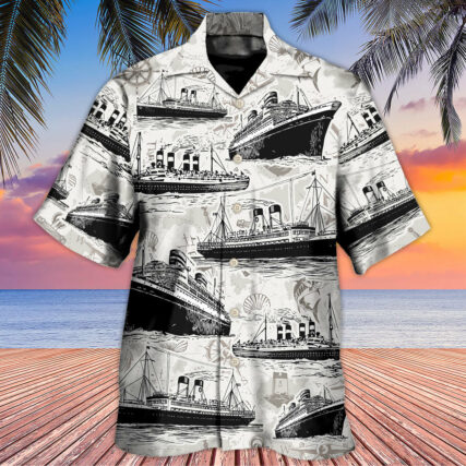 Cruising Retro And Sea Map - Hawaiian Shirt - Owl Ohh - Owl Ohh