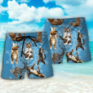 Yoga Cat Lover Mandala - Beach Short - Owl Ohh - Owl Ohh