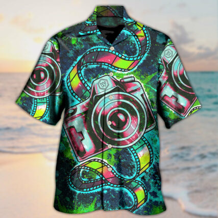 Camera Abstract Colorful Retro Amazing Camera - Hawaiian Shirt - Owl Ohh - Owl Ohh