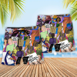 Anti Abortion, My Body, My Choice - Beach Short - Owl Ohh - Owl Ohh