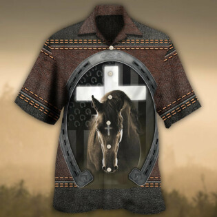 Horse Life Faith Leather Style - Hawaiian Shirt - Owl Ohh - Owl Ohh