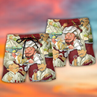 Master Chef Cooking Art Style - Beach Short - Owl Ohh - Owl Ohh