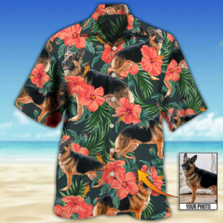 German Shepherd Tropical Custom Photo - Hawaiian Shirt - Owl Ohh - Owl Ohh