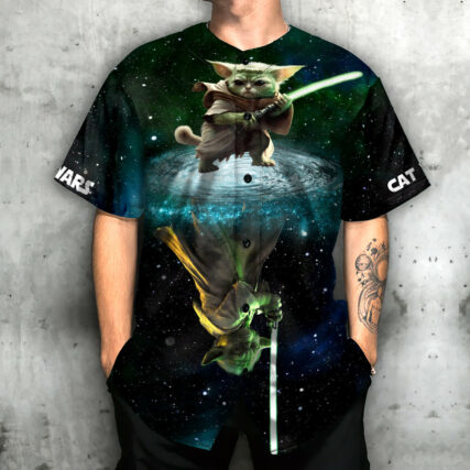 Star Wars Cat Yoda - Baseball Jersey - Owl Ohh-Owl Ohh