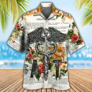 Athletic Trainer Dictionary Floral - Hawaiian Shirt - Owl Ohh - Owl Ohh