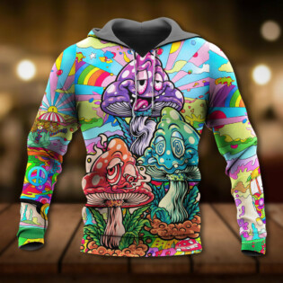 Hippie Mushroom Colorful Hippie Happy Life - Hoodie - Owl Ohh - Owl Ohh
