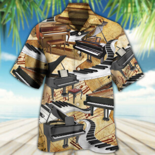 Piano Retro Art Music Lover - Hawaiian Shirt - Owl Ohh - Owl Ohh