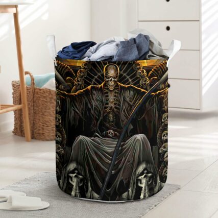 Skull Grim Reaper Dark - Laundry Basket - Owl Ohh - Owl Ohh