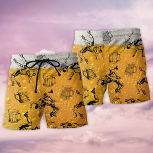 Westling And Beer I Like - Beach Short - Owl Ohh - Owl Ohh