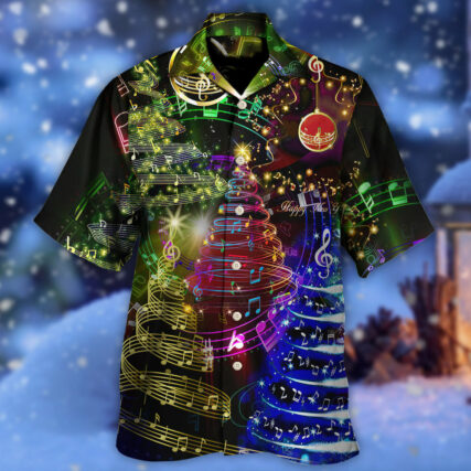 Christmas Tree Music Happiness - Hawaiian Shirt - Owl Ohh - Owl Ohh