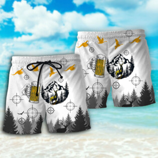 Beer I Like Beer And Hunting And Maybe 3 People - Beach Short - Owl Ohh - Owl Ohh