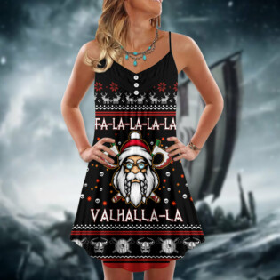 Viking Valhalla White And Red - V-neck Sleeveless Cami Dress - Owl Ohh - Owl Ohh