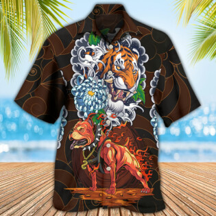 Pitbull Dog I Like Dogs And Tigers - Hawaiian Shirt - Owl Ohh - Owl Ohh