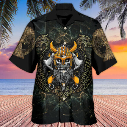 Viking Skull King Darkness - Hawaiian Shirt - Owl Ohh - Owl Ohh