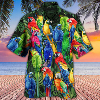 Parrot Family Colorful Tropical - Hawaiian Shirt - Owl Ohh - Owl Ohh