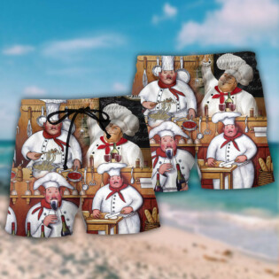 Chef The Best Master Cooking Vintage Style - Beach Short - Owl Ohh - Owl Ohh