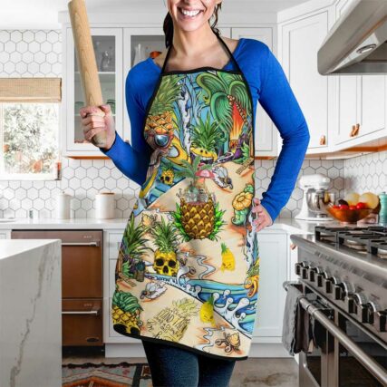 Skull Pineapple Fruit Amazing - Adjustable Apron - Owl Ohh - Owl Ohh