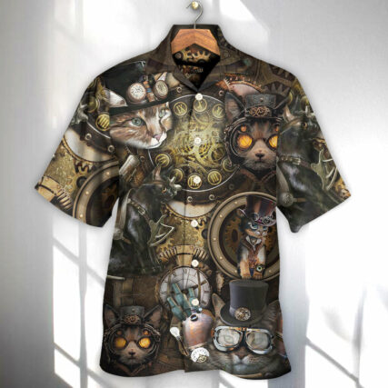 Cat Steampunk Art It's All About Magic - Hawaiian Shirt - Owl Ohh - Owl Ohh