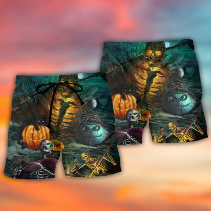 Halloween Skull Dark Scary - Beach Short - Owl Ohh - Owl Ohh