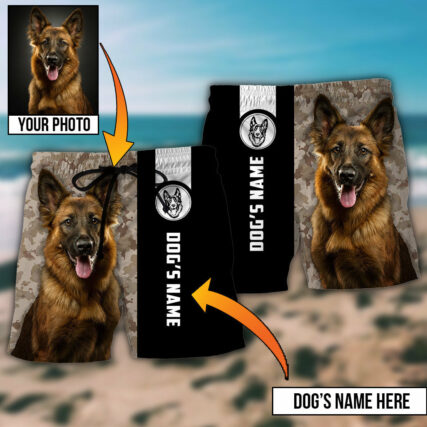German Shepherd My Lovely Dog Custom Photo Personalized - Beach Short - Owl Ohh - Owl Ohh