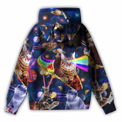 Cat Ride Food In Space - Ears Hoodie - Owl Ohh - Owl Ohh