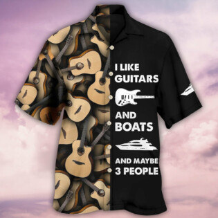 Guitar And Boat I Like - Hawaiian Shirt - Owl Ohh - Owl Ohh