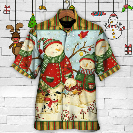 Christmas Cutie Snowman Happy Xmas - Hawaiian Shirt - Owl Ohh for men and women, kids - Owl Ohh