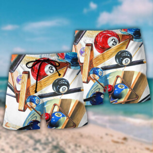 Billiard Pool Playing Games - Beach Short - Owl Ohh - Owl Ohh