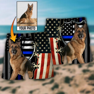 German Shepherd Dog Various Style Custom Photo Personalized - Beach Short - Owl Ohh - Owl Ohh