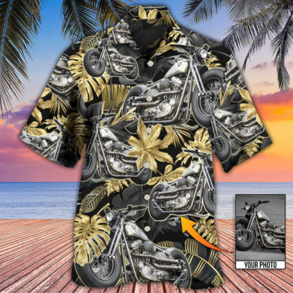 Bobber Motorcycle Tropical Vibe Custom Photo - Hawaiian Shirt - Owl Ohh - Owl Ohh