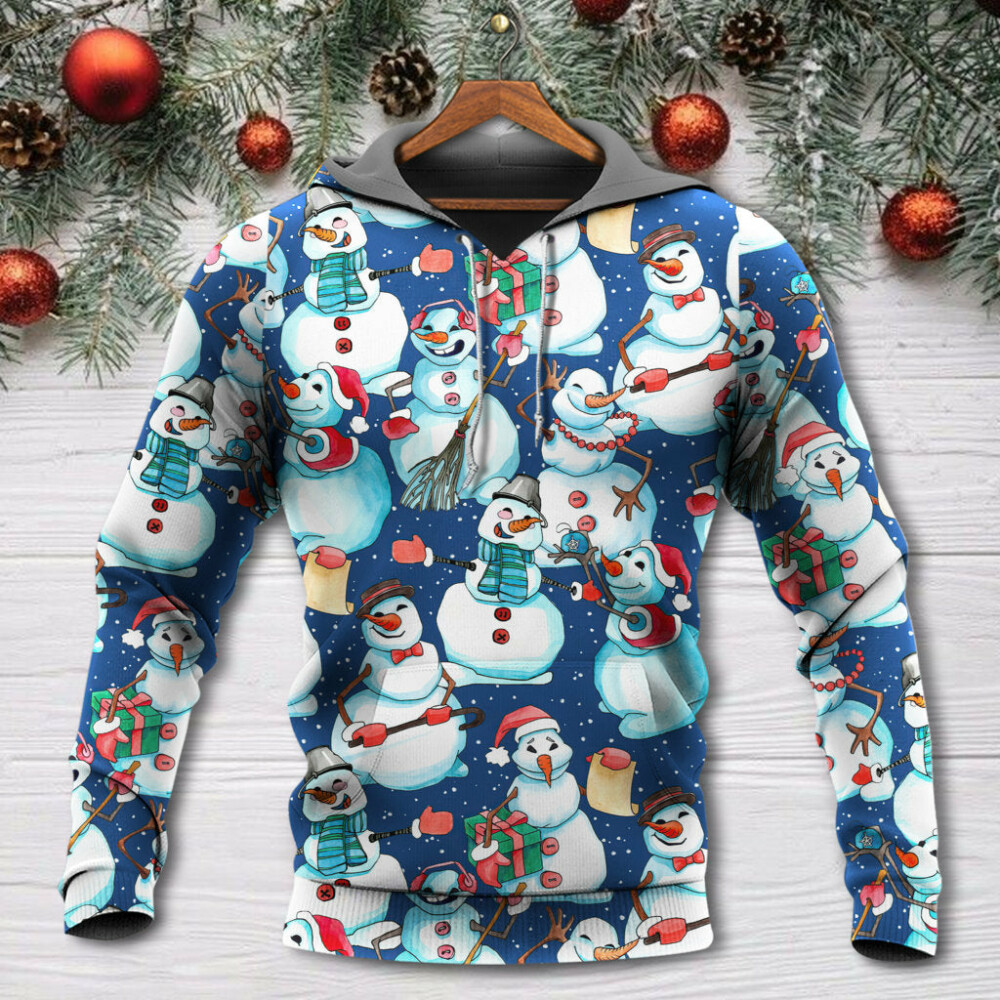 Christmas Happy Snowman Xmas - Hoodie - Owl Ohh - Owl Ohh