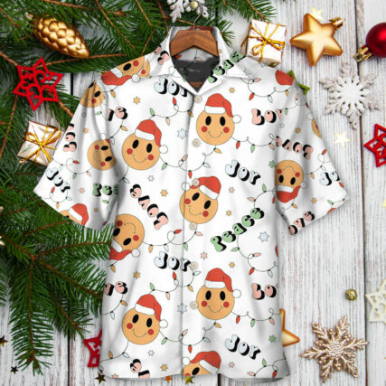 Christmas Hippie Groovy Santa Claus Smile Face - Hawaiian Shirt - Owl Ohh - Owl Ohh