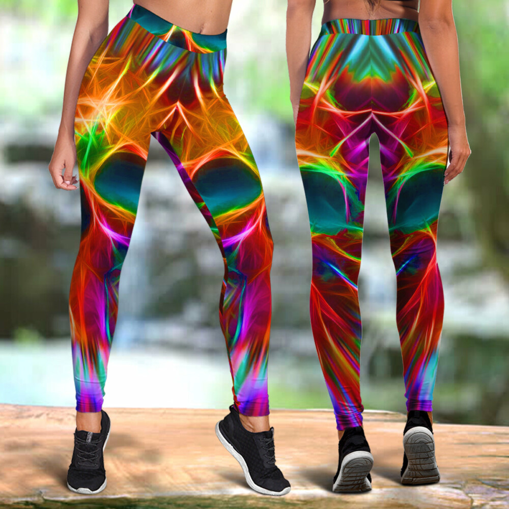 Skull Rainbow Color Love Cool Style - Legging - Owl Ohh - Owl Ohh