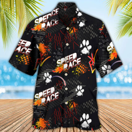 Car Racing I Like Racing And Dogs - Hawaiian Shirt - Owl Ohh - Owl Ohh