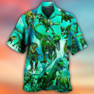 Dinosaur Running Cool Style - Hawaiian Shirt - Owl Ohh - Owl Ohh