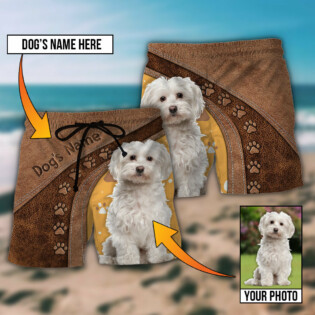 Dog Paw Various Style Custom Photo Personalized - Beach Short - Owl Ohh - Owl Ohh