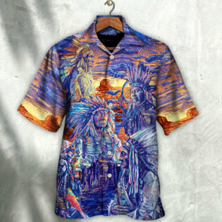 Native American Chief Respect Nature - Hawaiian Shirt - Owl Ohh for men and women, kids - Owl Ohh