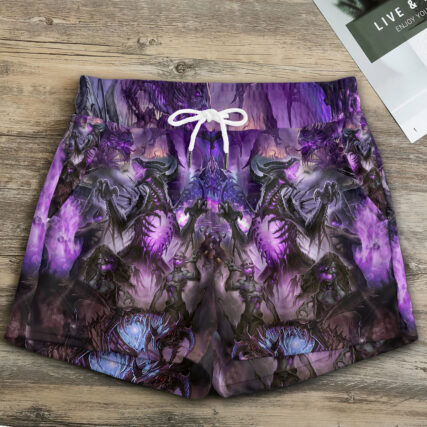 Skull Dragon Love Life - Women's Casual Shorts - Owl Ohh - Owl Ohh