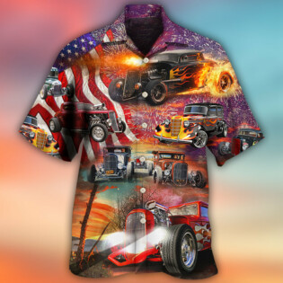 Hot Rod Independence Day Firework Happy - Hawaiian Shirt - Owl Ohh - Owl Ohh