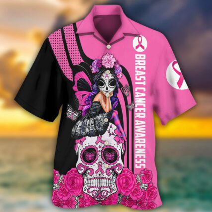 Breast Cancer Awareness Fight Like A Girl Breast Cancer Awareness - Hawaiian Shirt - Owl Ohh - Owl Ohh