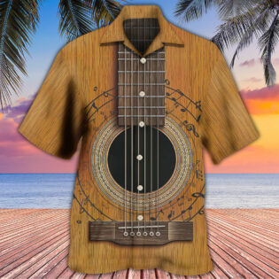 Guitar Old Retro Music Lover - Hawaiian Shirt - Owl Ohh - Owl Ohh